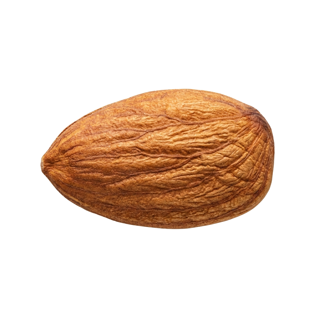 Mandlar på vit bakgrund